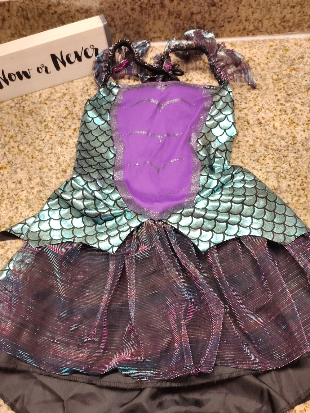 Target Girls Mermaid Costume Dress - Purple & Teal Shimmer